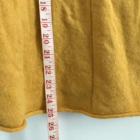 360 CASHMERE WOMENS SWEATER 100% CASHMERE YELLOW SLOUCHY OVERSIZE PULLOVER SMALL - Picture 6 of 10